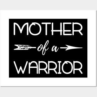 Mother Of A Warrior Childhood Cancer Awareness Posters and Art